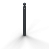 Ornamental bollard | Series 485B | � 82 mm | stationary, for casting in concretewith ground anchor, total length approx. 1300 mm | without lock | without eyelet